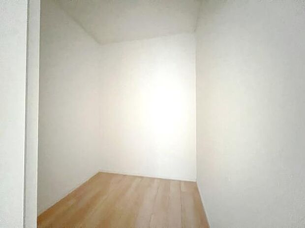 ウォークインクローゼットがあり収納スペースも豊富。季節物もスッキリ片付きそうです。