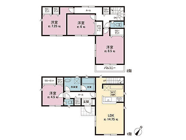 間取図です。図面と異なる場合は現況を優先させていただきます。