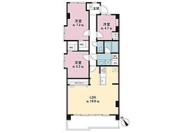 ライフプラザ相模原 3LDKの間取図画像