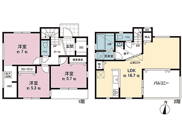 間取図です。図面と異なる場合は現況を優先させていただきます。