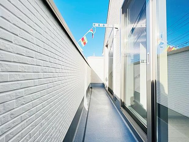 お洗濯ものを気持ち良く太陽の光で干せるのが嬉しいですね。