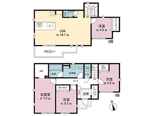 間取図です。図面と異なる場合は現況を優先させていただきます。