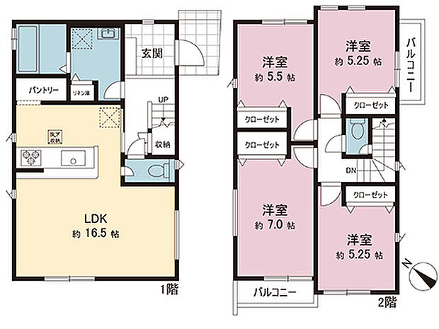 間取図です。図面と異なる場合は現況を優先させていただきます。