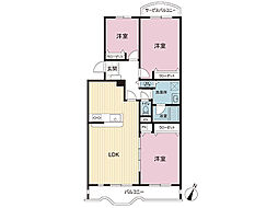 小田急町田マンション 3LDKの間取図画像