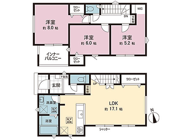 間取図です。図面と異なる場合は現況を優先させていただきます。