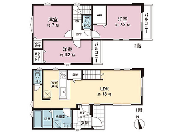 間取図です。図面と異なる場合は現況を優先させていただきます。