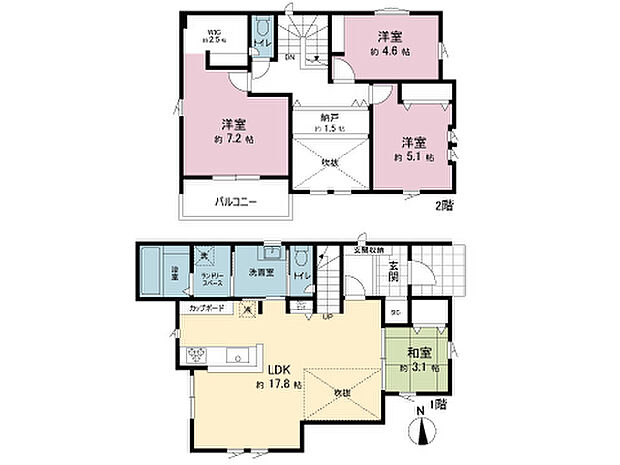 間取図です。図面と異なる場合は現況を優先させていただきます。