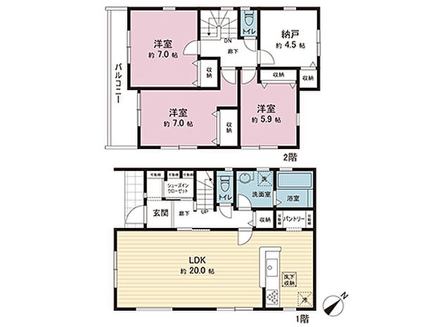 間取図です。図面と異なる場合は現況を優先させていただきます。