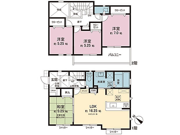 間取図です。図面と異なる場合は現況を優先させていただきます。