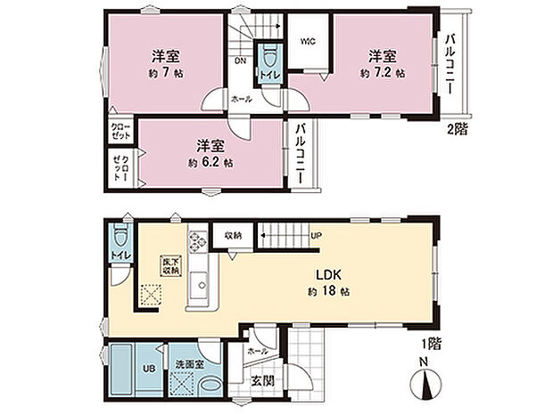 間取図です。図面と異なる場合は現況を優先させていただきます。