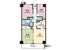 コスモ長後パークウェイ 3LDKの間取図画像