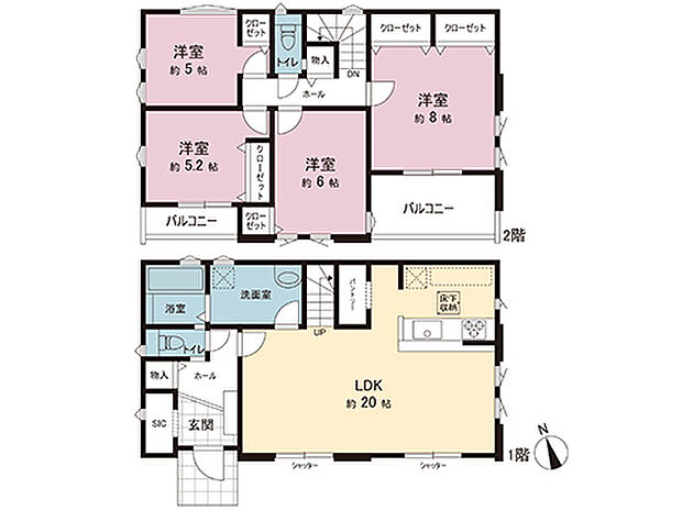間取図です。図面と異なる場合は現況を優先させていただきます。