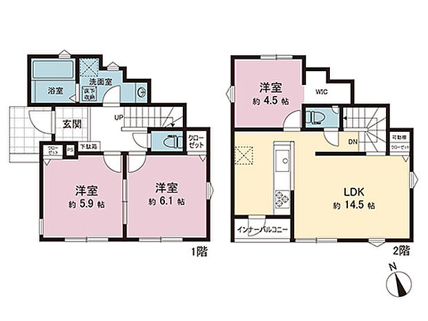 間取図です。図面と異なる場合は現況を優先させていただきます。