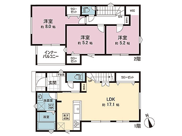 間取図です。図面と異なる場合は現況を優先させていただきます。