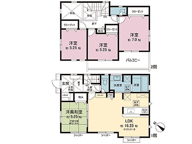 間取図です。図面と異なる場合は現況を優先させていただきます。