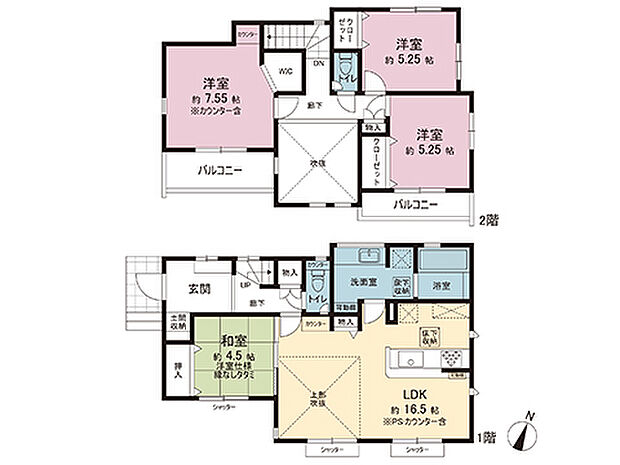 間取図です。図面と異なる場合は現況を優先させていただきます。