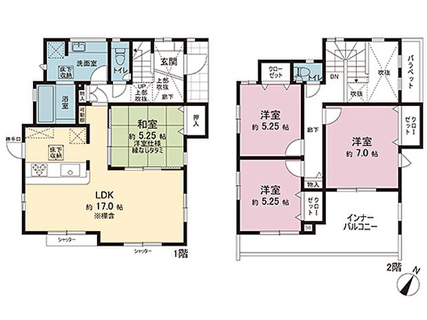 間取図です。図面と異なる場合は現況を優先させていただきます。