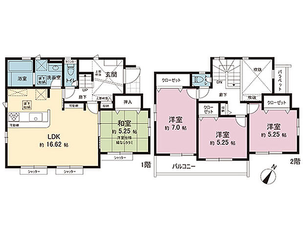 間取図です。図面と異なる場合は現況を優先させていただきます。