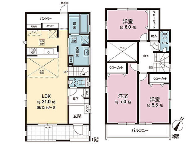 間取図です。図面と異なる場合は現況を優先させていただきます。