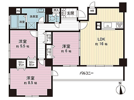 間取図です。図面と異なる場合は現況を優先させていただきます。