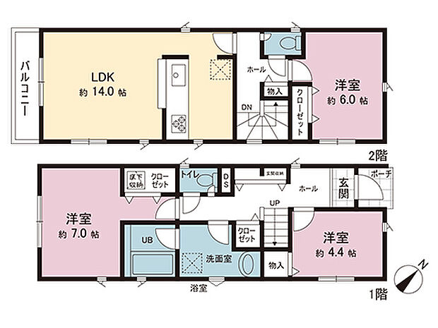 間取図です。図面と異なる場合は現況を優先させていただきます。