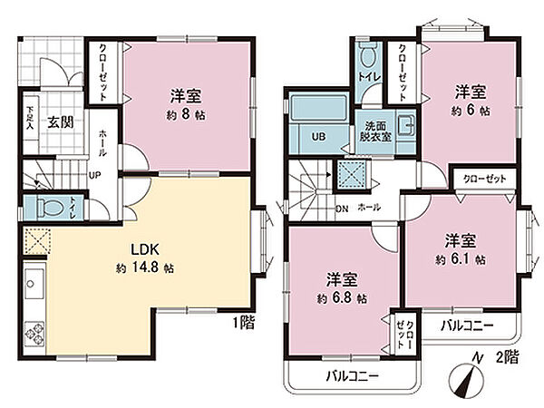 間取図です。図面と異なる場合は現況を優先させていただきます。