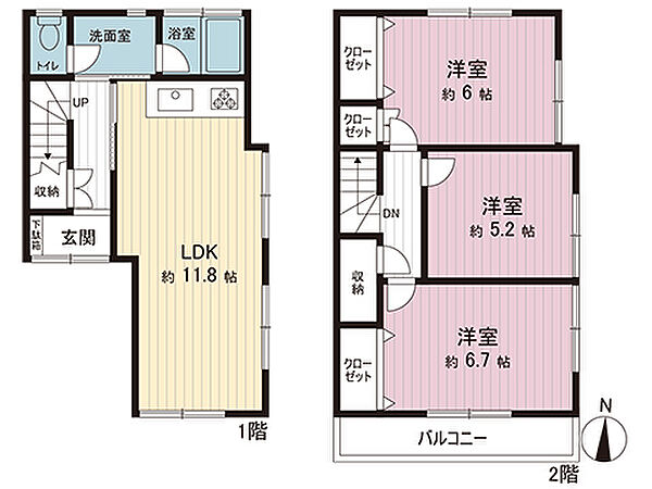 間取図です。図面と異なる場合は現況を優先させていただきます。
