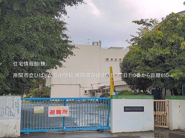 座間市立ひばりが丘小学校まで約650m（徒歩9分）