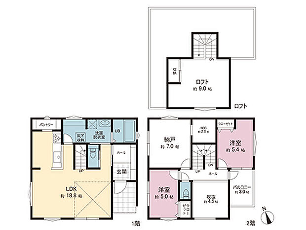 間取図です。図面と異なる場合は現況を優先させていただきます。
