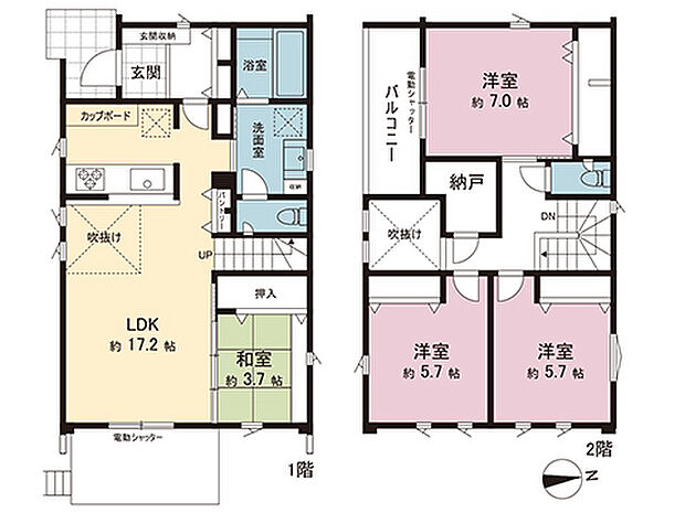 間取図です。図面と異なる場合は現況を優先させていただきます。