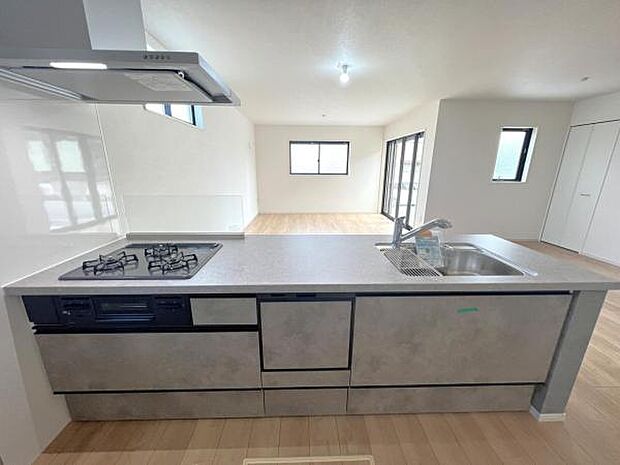 機能性に優れ食器洗乾燥機付のシステムキッチンで忙しい家事をサポートします。