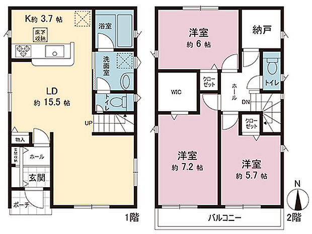 間取図です。図面と異なる場合は現況を優先させていただきます。
