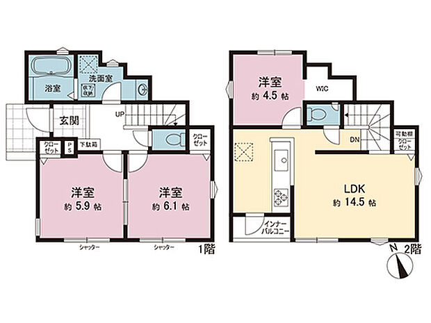 間取図です。図面と異なる場合は現況を優先させていただきます。