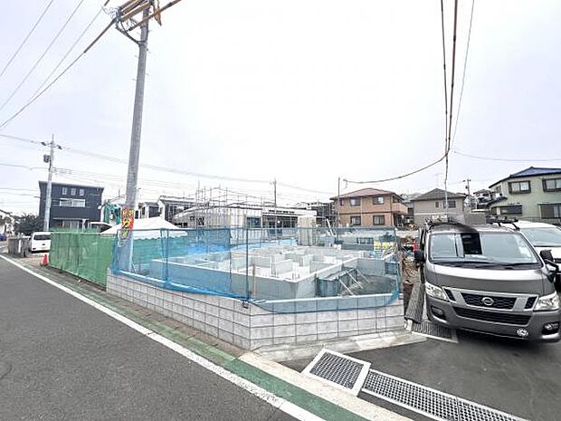 建物完成済・ご家族揃って建物と街並みをご覧いただけます。