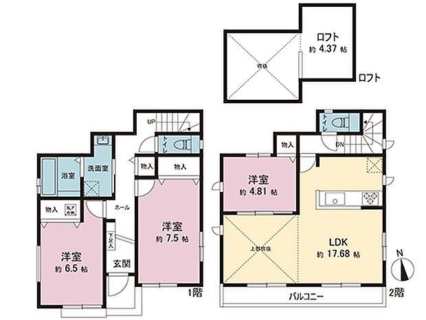 間取図です。図面と異なる場合は現況を優先させていただきます。