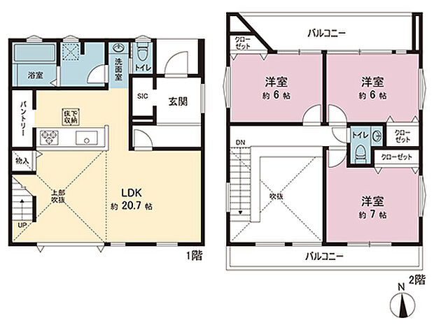 間取図です。図面と異なる場合は現況を優先させていただきます。