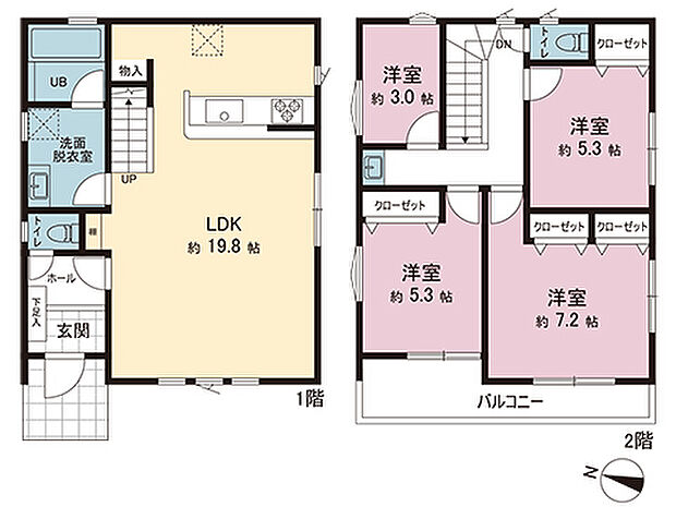 間取図です。図面と異なる場合は現況を優先させていただきます。