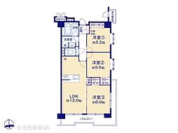 サニークレスト湘南八景2 3LDKの間取図画像