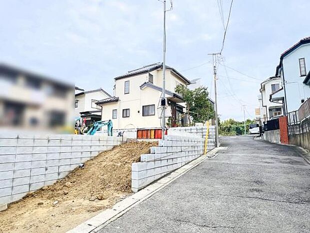 前面道路を含めた現地写真です。