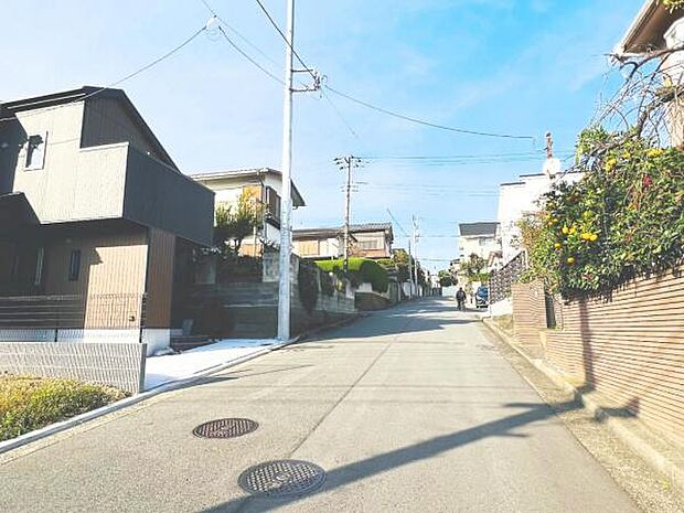 前面道路を含めた現地写真です。