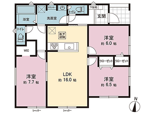 間取図です。図面と異なる場合は現況を優先させていただきます。