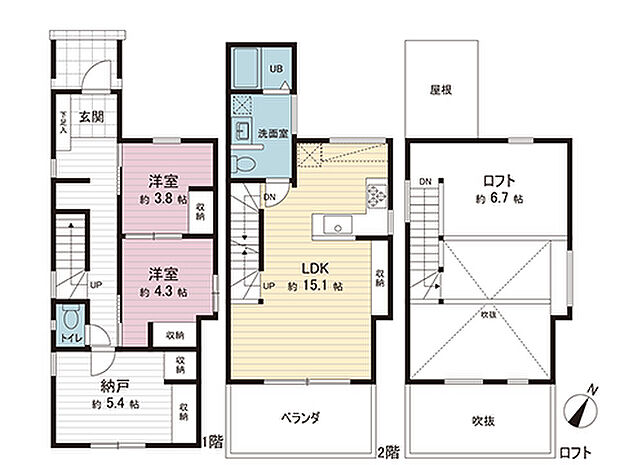 間取図です。図面と異なる場合は現況を優先させていただきます。