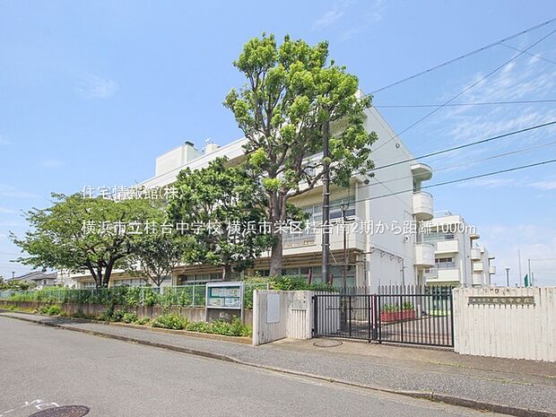 横浜市立桂台中学校まで約1000m(徒歩13分)