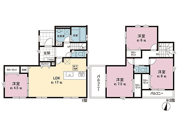 間取図です。図面と異なる場合は現況を優先させていただきます。