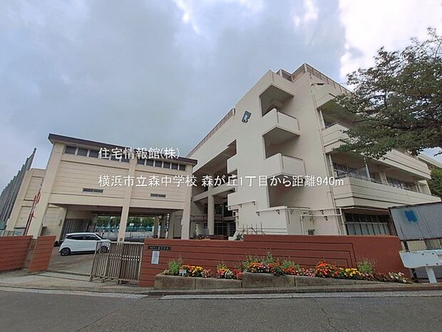 横浜市立森中学校まで約940m（徒歩12分）