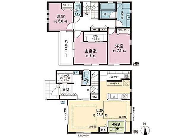 間取図です。図面と異なる場合は現況を優先させていただきます。
