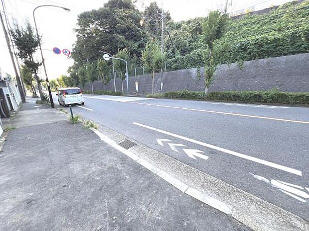 前面道路を含めた現地写真です。