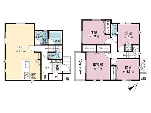 間取図です。図面と異なる場合は現況を優先させていただきます。