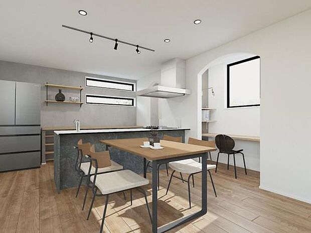 完成予想図（内観）：図面を基に描きおこしたもので、実際とは異なる場合がございます。