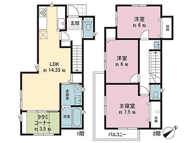 間取図です。図面と異なる場合は現況を優先させていただきます。